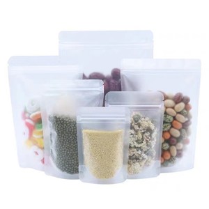 Pochette refermable transparente personnalisée en plastique avec fermeture éclair pour aliments pour bébés, friandises, bonbons, collations, épices, herbes, aliments pour animaux de compagnie - Product Image 2