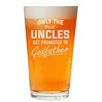 Souvenir : Verre à bière (Grand-père) de 16 oz pour l'annonce de grossesse, avec la citation « Seuls les meilleurs pères sont promus au rang de grand-père », compatible micro-ondes
