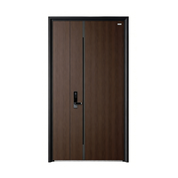 Porte de sécurité en acier, porte d'entrée antivol avec serrure de classe C pour appartement, maison résidentielle, homologuée CE, ignifuge 1,2 mm