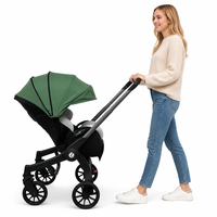 Fournisseur en gros de poussettes pliantes 4 en 1 en alliage d'aluminium pour bébé, poussette de voyage pour excursions en plein air
