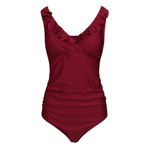 Grande taille haute qualité à lacets maillots de bain de maternité une pièce col en V <span class=keywords><strong>maillot</strong></span> de bain de grossesse maternité Bikini <span class=keywords><strong>maillot</strong></span> de bain <span class=keywords><strong>maillot</strong></span> de bain - Product Image 3