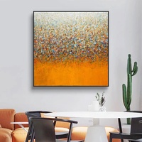 Peinture à l'huile sur toile abstraite moderne colorée faite à la main de grande taille, style Jackson Pollock, pour la décoration du salon à la maison