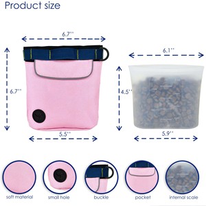 Free Sample Custom Reusable Rabbit Agility Training <b>Treat</b> Pouch Magnetic Closure Wool Snack <b>Bag</b> IP67 Waterproof Modern - Product Image 2