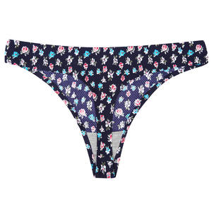 New Style Printed Teen Girl Panties Underwear for <strong>Women</strong> Breathable Low Rise Seamless T Back <strong>Tanga</strong> Thong <strong>Briefs</strong> - Product Image 6