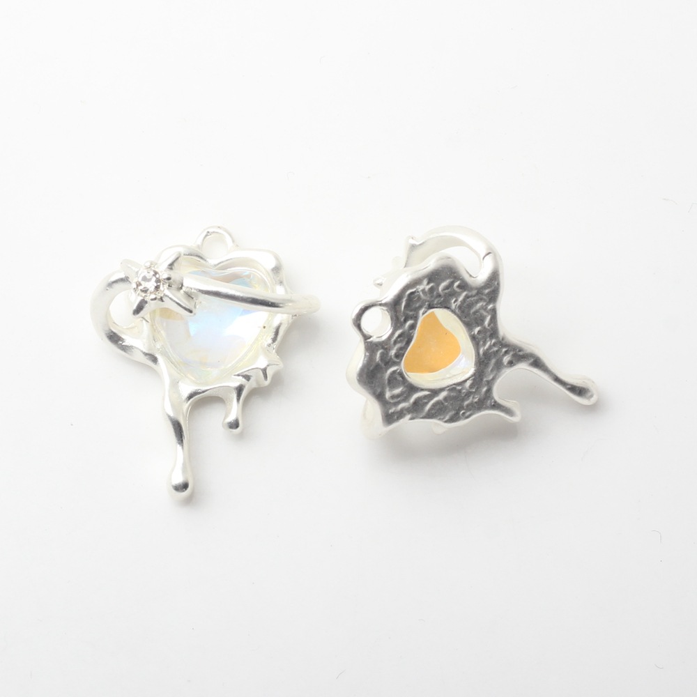 Women Small Exquisite Irregular Diamond-Encrusted Pendant Jewelry Making DIY Necklace Earrings Accessories