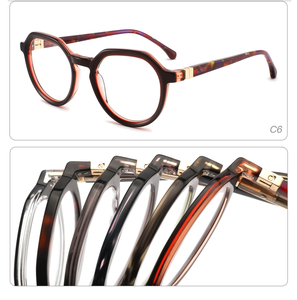 Monturas de gafas de acetato óptico alto, anteojos de lujo con lentes transparentes para hombres y mujeres, computadora Vintage, estilo <span class=keywords><strong>Johnny</strong></span> <span class=keywords><strong>Depp</strong></span> - Product Image 3