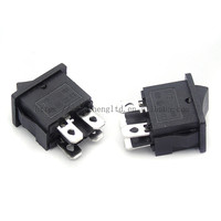 Interrupteur à bascule 15x21mm 4 broches 2 positions 10A 125V 6A 250VAC 15*21mm ON OFF noir bouton poussoir interrupteur d'alimentation