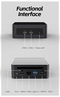 Mini PC NUC Intel I5 12450H Octa Core Berkualitas Tinggi Baru, RAM DDR4 8GB/16GB, SSD NVME 128GB/256GB/512GB, Win11pro