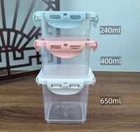 Boîtes à dessert carrées en gros, boîtes à donuts, boîtes à macarons, boîtes à tartes aux œufs, boîtes à gâteaux miniatures en plastique épais, contenants d'emballage alimentaire à emporter