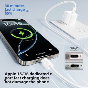 Vente flash, câble de données USB-A USB-C à charge rapide 5A 100W, transfert 480 Mbps, nylon transparent tressé, conducteur en cuivre pur pour IOS - Product Image 5