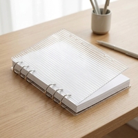 Séparateurs de classeur A5 en acrylique, inserts pour agenda, 6 onglets, index transparent en acrylique