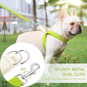 2023 Luxury Premium Coated Macaron <b>Light</b> Yellow Waterproof <b>Dog</b> Training Collar H-strap Harness Adjustable Polyester PVC <b>Dog</b> - Product Image 5