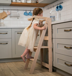 Tour de cuisine Montessori Lit en bois pour tout-petits Ferme ou chambre à coucher Design moderne Europe - Product Image 3