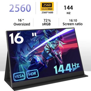 Écran portable 16 pouces IPS 2.5K <span class=keywords><strong>144Hz</strong></span> 16:10 pour ordinateur portable PS4/5 Switch avec interface USB-C Utilisation professionnelle - Product Image 2
