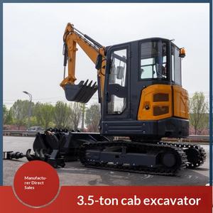 Excavatrice sans queue de type chenille, 3,5 tonnes, avec cabine climatisée, pour travaux de terrassement, exportation d'usine - Product Image 1