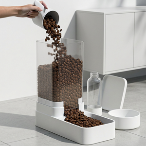 2025 अच्छी गुणवत्ता 2 में 1 हॉट सेलिंग नए आगमन कुत्ते पानी डिस्पेंसर स्वचालित बुद्धिमान पालतू बिल्ली फीडर प्लास्टिक कटोरे - Product Image 2