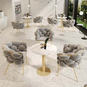 Zone <span class=keywords><strong>de</strong></span> repos pour café nordique, espace <span class=keywords><strong>de</strong></span> négociation, combinaison canapé, réception d'hôtel, canapé en fer forgé - Product Image 4