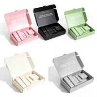 Boîte d'expédition personnalisée pour cosmétiques, impression couleur recto-verso, bande de déchirement facile, boîte en carton ondulé pour emballage cadeau, logo personnalisé