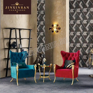 High End Luxury Leisure Living Room <strong>Wingback</strong> Sofa <strong>Chair</strong> Italian Design Gold Metal <strong>Arm</strong> <strong>Chair</strong> - Product Image 2