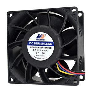 Fabricante de ventiladores <span class=keywords><strong>80mm</strong></span> 8038 12V 24V 6000RPM 82CFM Ventilador de suministro de ventilador de refrigeración CC de alto rendimiento - Product Image 1