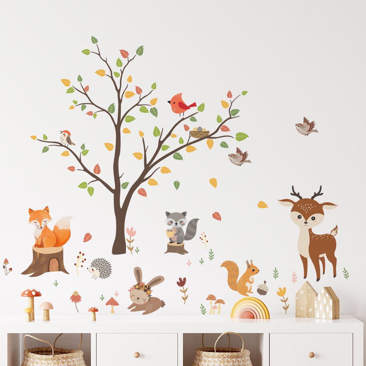Stickers muraux animaux de la forêt