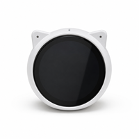 Réveil intelligent en forme de chat robot avec affichage de l'heure mondiale, Wi-Fi et assistant vocal pour tables de chevet et routines quotidiennes à la maison