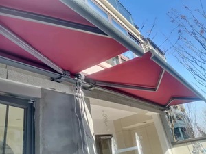 Auvents à bras incurvé rétractables en alliage d'aluminium pour l'extérieur Balcon pliant télescopique Façade de cour pour la protection contre la pluie - Product Image 6