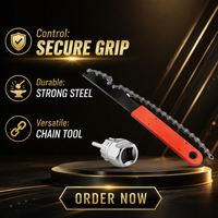 Outil de démontage de chaîne de vélo AI CYCLING / Extracteur de pignon / Fouet à chaîne avec outil de démontage de cassette/rotor et d'anneau de blocage