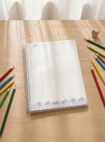 Carnet de notes A4 avec spirale plastique, couverture anti-rayures et pages intérieures colorées, 100 feuilles, motif bébé éléphant
