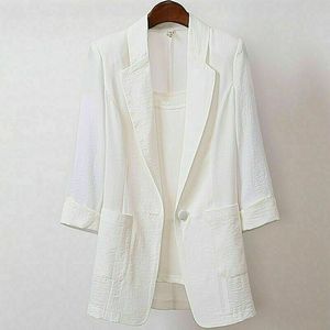 Abrigo de trabajo formal de <span class=keywords><strong>talla</strong></span> <span class=keywords><strong>grande</strong></span> para mujer de alta calidad, <span class=keywords><strong>chaqueta</strong></span> informal de negocios, <span class=keywords><strong>Chaqueta</strong></span> de <span class=keywords><strong>traje</strong></span> brillante - Product Image 6