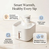 Bebedero Inteligente para Mascotas con Temperatura Constante de 28 Grados, Carga Inalámbrica, Filtro de 5 Etapas, Dos Modos, 60 Días de Duración de la Batería, WiFi