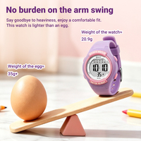 Montre de sport numérique pour enfants MINGRUI avec logo personnalisé, étanche 30M, lumière LED nocturne, alarme silencieuse, batterie 2 ans, CE RoHS OEM ODM