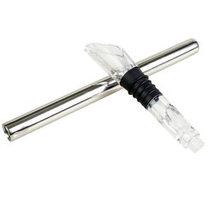 Refroidisseur de vin rapide 3-en-1 en acier inoxydable premium, bâtonnet de refroidissement pour bouteille de vin, 1 pièce, bouchon argenté - Product Image 4