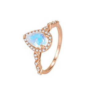 Anillo <span class=keywords><strong>de</strong></span> Plata <span class=keywords><strong>de</strong></span> Ley 925 con <span class=keywords><strong>piedra</strong></span> lunar <span class=keywords><strong>de</strong></span> arcoíris, joyería <span class=keywords><strong>de</strong></span> alta calidad - Product Image 2
