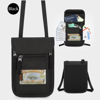 Porte-passeport RFID Portefeuille de voyage pour le cou Sac de messager à bandoulière bloquant la RFID