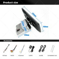Autoradio Android 10 pouces à écran tactile simple DIN avec audio haute résolution, GPS et Wi-Fi intégré, écran capacitif