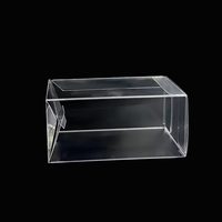 Boîtes cadeaux personnalisées en PET transparent de luxe, modernes, carrées, écologiques, avec logo personnalisé, épaisseur 0,5 mm