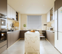 Meuble de cuisine Lesso Home Farmhouse, armoire en bois moderne, meubles modulaires, rangement de cuisine pour appartement