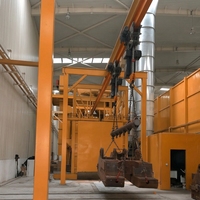 Machine de sablage à chaîne suspendue série Q48 - Sablageur industriel de type suspendu pour pièces en acier moulé et forgé