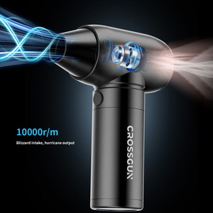 CROSSCUN มินิเจ็ทโบลเวอร์ 100000RPM แรงดันลม 100 กรัม พัดลมเทอร์โบแบบพกพา ตัวเครื่องอะลูมิเนียมอัลลอยด์ กำจัดฝุ่น เป่าหิมะ - Product Image 3