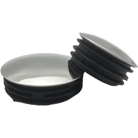 Bouchons et capuchons en acier inoxydable |   Raccords de tuyauterie ronds étanches à la poussière et à l'eau, couleur argent, fabriqués en Chine