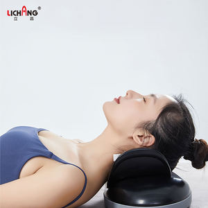 LICHANG bantal pemijat leher dan bahu, perangkat traksi serviks leher terapi pemanas merah - Product Image 2