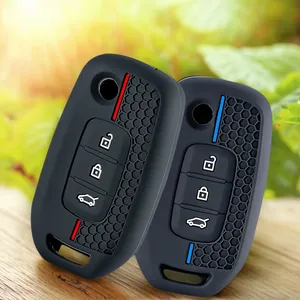 Étui de clé en silicone pour <span class=keywords><strong>Renault</strong></span> Kwid 2023 Trafic Clio Kadjar Clio 5 Captur Arkana Sandero Stepway Logan <span class=keywords><strong>Twingo</strong></span> - Product Image 1