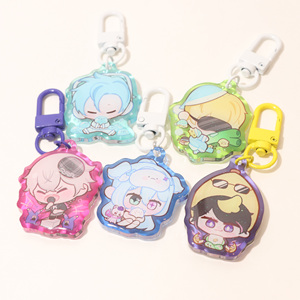 Porte-clés personnalisé Vigreat avec figurine d'anime, vente en gros, double couche, époxy brillant, acrylique, pour les articles de la Comic Con - Product Image 1