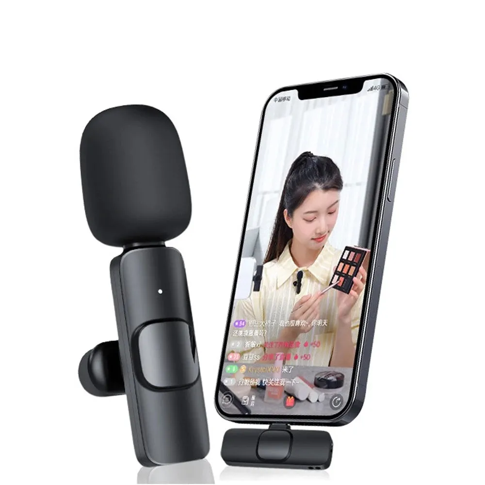 2023 새로운 무선 Lavalier 마이크 휴대용 오디오 비디오 녹화 마이크 아이폰 라이브 방송 게임 Microfonoe
