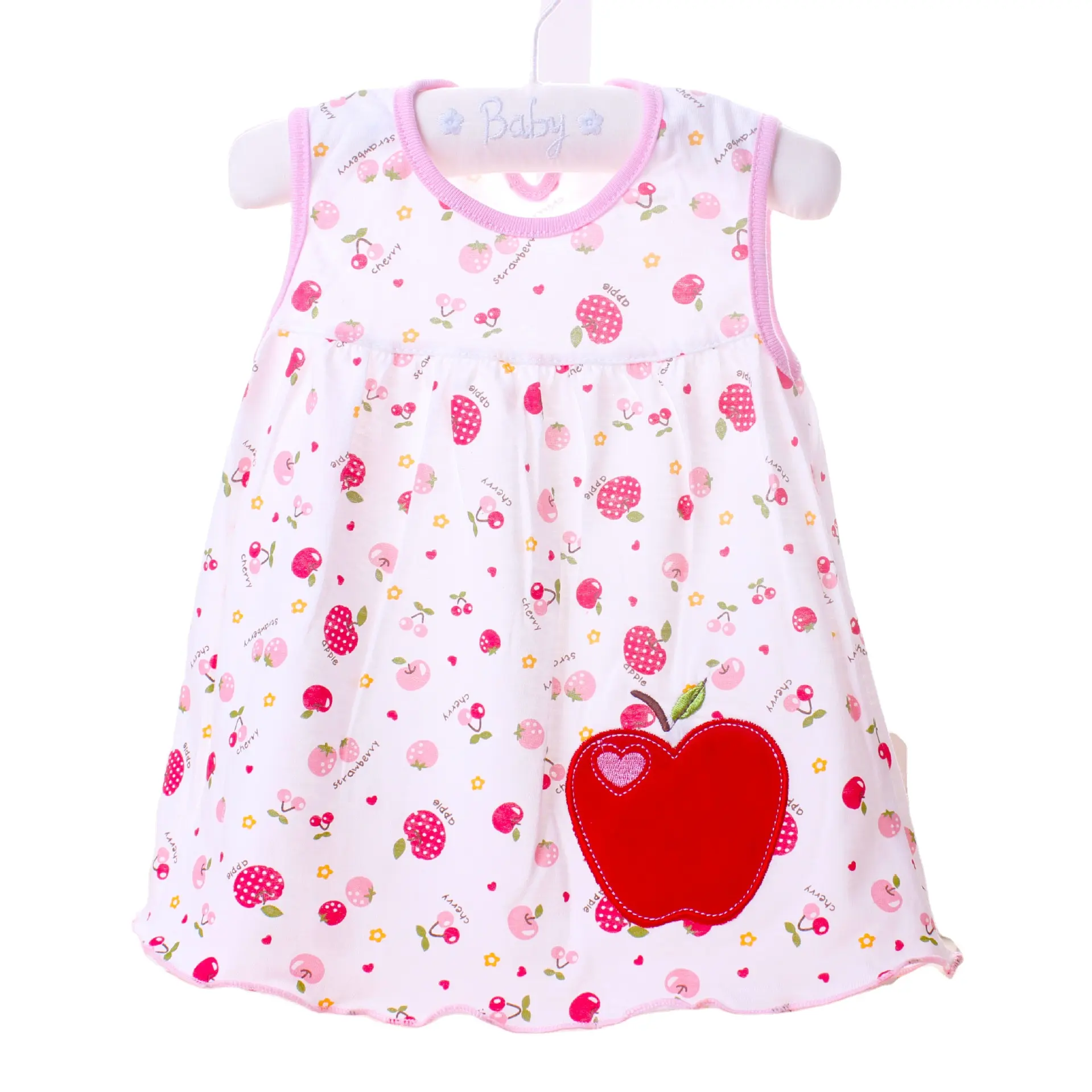 Toptan sıcak satış tasarım yaz sevimli çocuk giyim elbise Casual bebek kız elbise