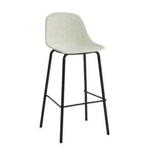 <span class=keywords><strong>Taburete</strong></span> de Bar de Diseño Moderno, Altura de Mostrador, Color Taupe, de <span class=keywords><strong>Polipropileno</strong></span>, con Patas de Metal - Product Image 3