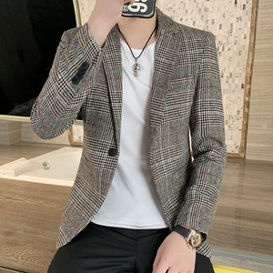 Vente en gros <span class=keywords><strong>Blazer</strong></span> à <span class=keywords><strong>carreaux</strong></span> pour hommes Manteau de sport <span class=keywords><strong>Blazer</strong></span> à <span class=keywords><strong>carreaux</strong></span> coupe ajustée décontracté pour hommes <span class=keywords><strong>Blazer</strong></span> de mariage - Product Image 6