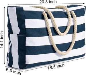 Bolsa de Playa de Lona de Primera Calidad, Ligera y Reutilizable, para Mujer, para Viajes de Verano y Uso al Aire Libre, Disponible para la Venta - Product Image 5