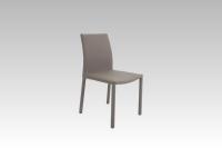 Chaise de salle à manger rembourrée avec cadre en métal et revêtement en PU, style moderne et minimaliste, vente chaude directe usine
